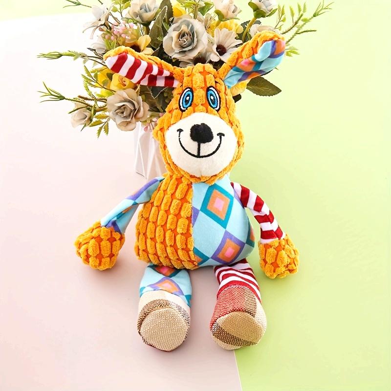 Pet Cute Fox Elephant Bite Resistant Plush Toy Is Fun and Interactive Suitable Indoor and Outdoor Use Teeth Cleaning Chew Toy