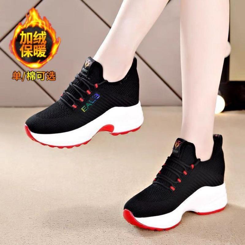 Модная трендовая спортивная обувь 2024 Осень Новинка Сетка Толстая подошва Нескользящая Повседневная Высокая посадка Женская спортивная обувь Zapatillas Deporte Кроссовки