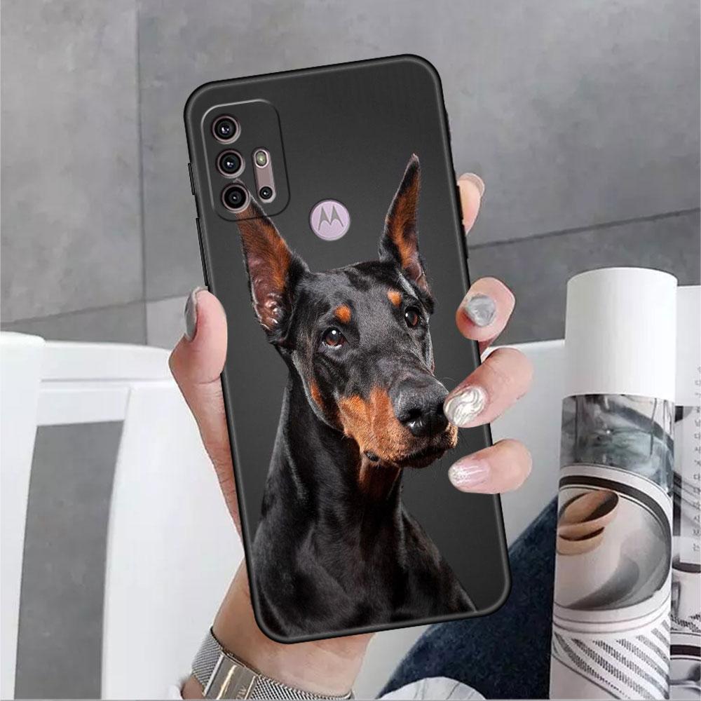 Мягкий чехол с изображением собаки таксы добермана для Motorola G60 G30 Edge 20 30 G22 G9 Play G52 G8 G9 Power G50 One Fusion, чехол для телефона
