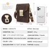 CONTACT'S Crazy Horse Leather Sling Bag For Men Small Crossbody Bag Casual Men Shoulder Bag High Quality Cellphone Bag