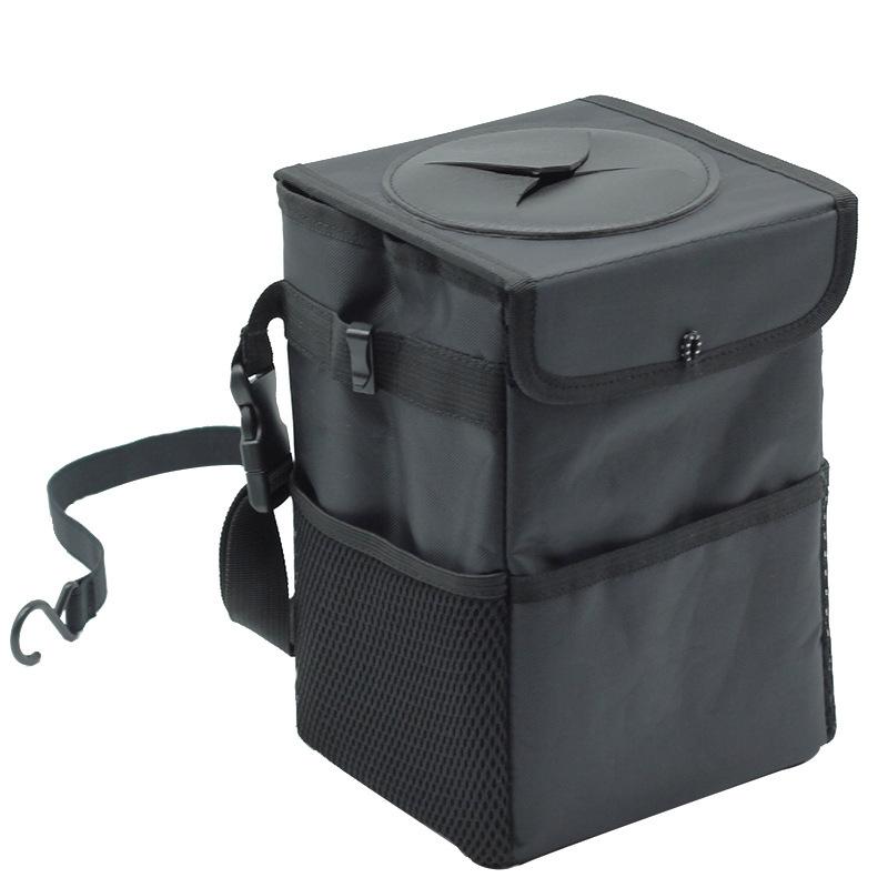 Waterproof Insulated Car Trash Bin Folding Storage Bag Multi-functional Seat Back Hanging Trash Can Organizer Car