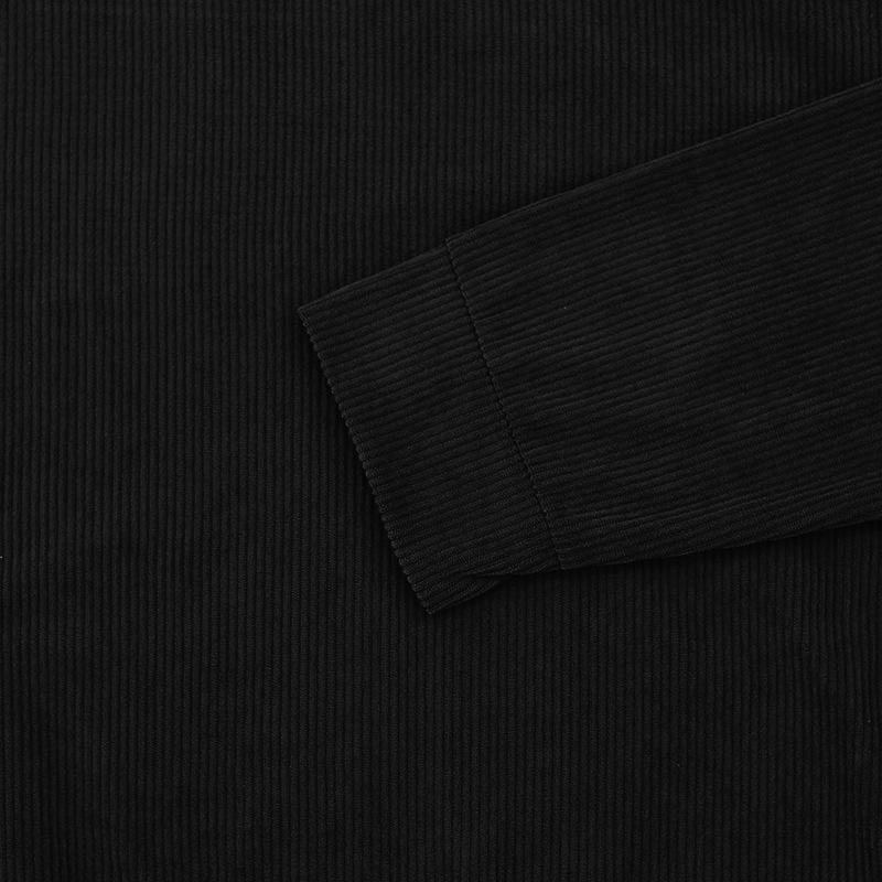 Мужская повседневная толстовка с круглым вырезом, воротником-стойкой, длинным рукавом из вельвета