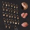 2PCS Stainless Steel Crystal CZ 26 Letter Ear Studs Earring Women Small Hoop Helix Tragus Cartilage Conch Daith Piercing Jewelry