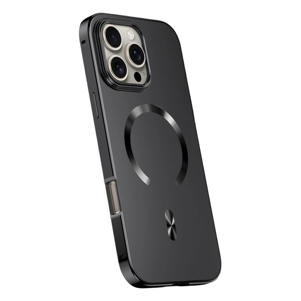 For iPhone 16 Pro Max Case Compatible with MagSafe Alloy Frame Phone PC Back Cover