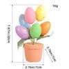 Easter Simulation Egg Potted Flower Tree Cartoon Printed Eggs Easter Desktop Decorative Ornaments Home Decor