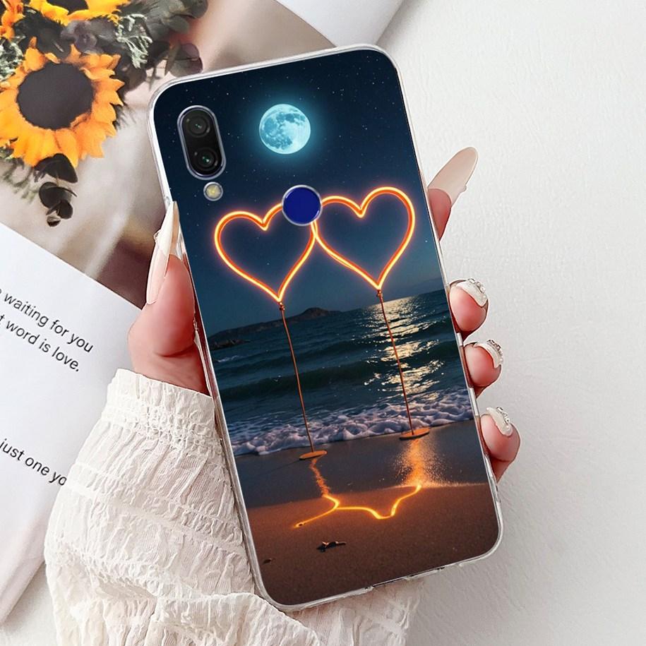 Для чехла Xiaomi Redmi 7 7A Чехол Роскошный Расписной Мягкий Прозрачный Силикон ТПУ Ударопрочный Чехол Для Xiaomi Redmi Note 7 Pro Note7 Coque