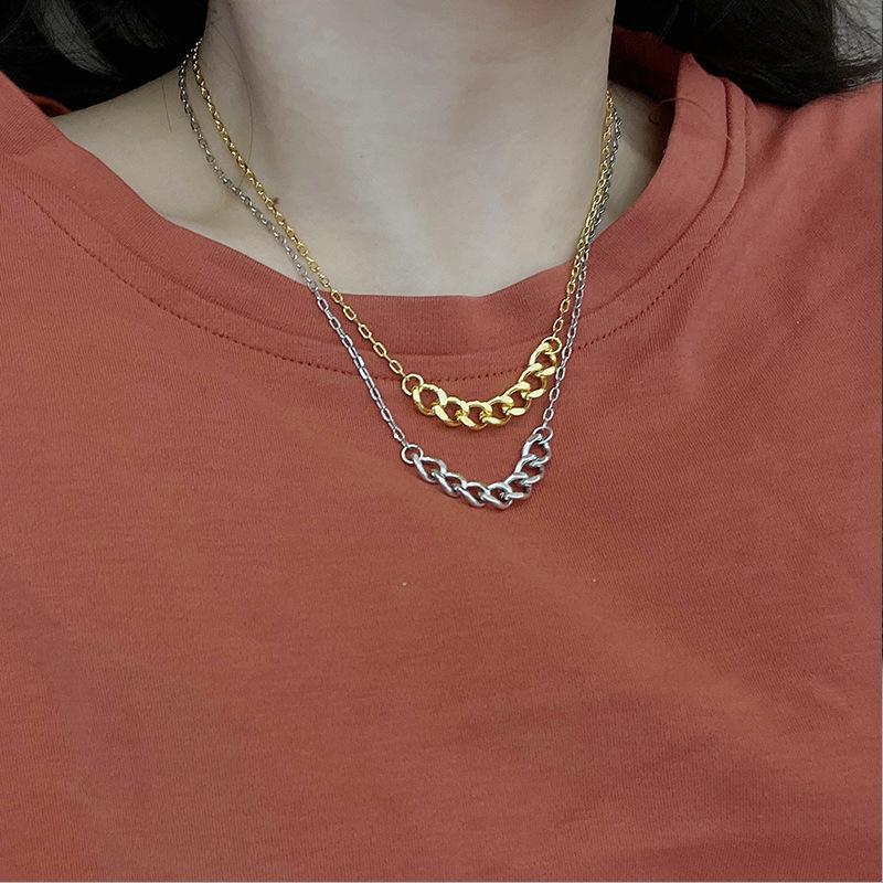 Light Luxury High-End Exquisite Necklace, Women'S High-End Sense, Simple Niche Design Sense, French Collarbone Chain, Gold