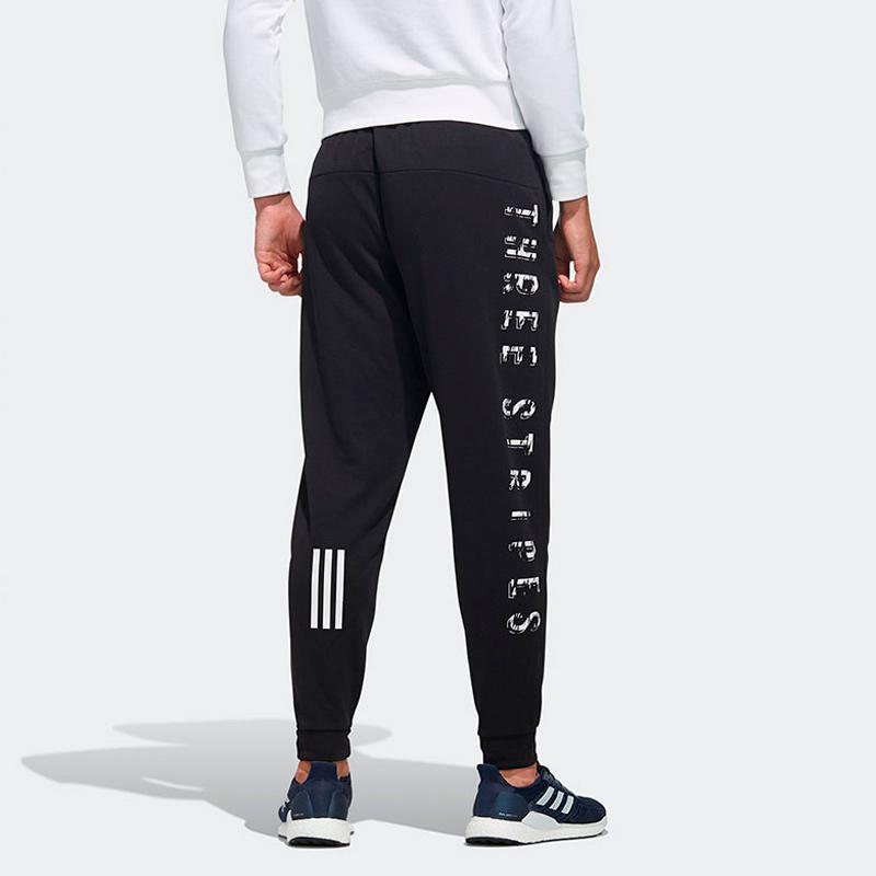 Adidas Alphabet Print Knit Joggers Men Bottoms Black FM5427