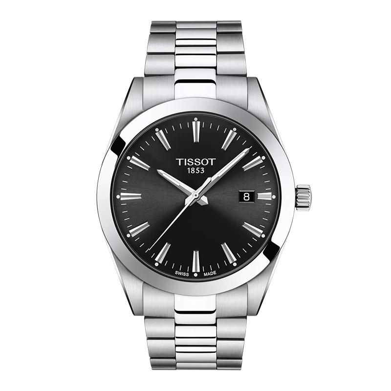 Tissot Коллекция Windy Кварцевый механизм Водонепроницаемые Для повседневного использования Мужские часы Часы Черный циферблат T127.410.11.051.00-