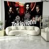Настенный гобелен Tokio Hotel Эстетичный настенный подвес Печатная ткань Одеяло Декоративные гобелены для спальни гостиной Домашний декор