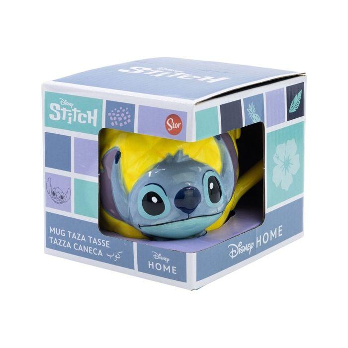Mug - Disney - Ananas Stitch - Jaune - 414 mL - Rond