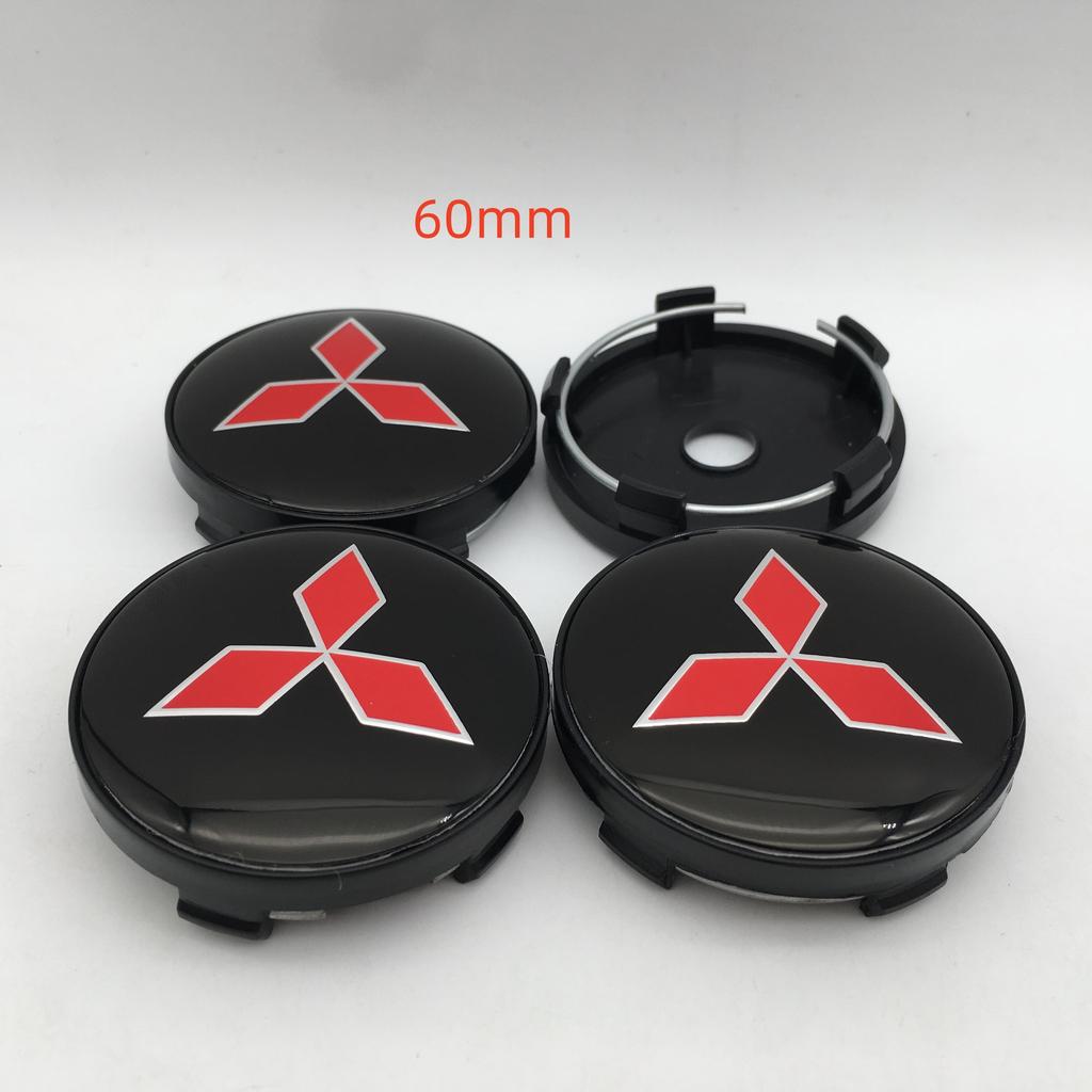 4pcs 3D 56mm 60mm 68mm for Mitsubishi Car Wheel hub Center Cap emblem Badge covers sticker Decals styling auto Accessories