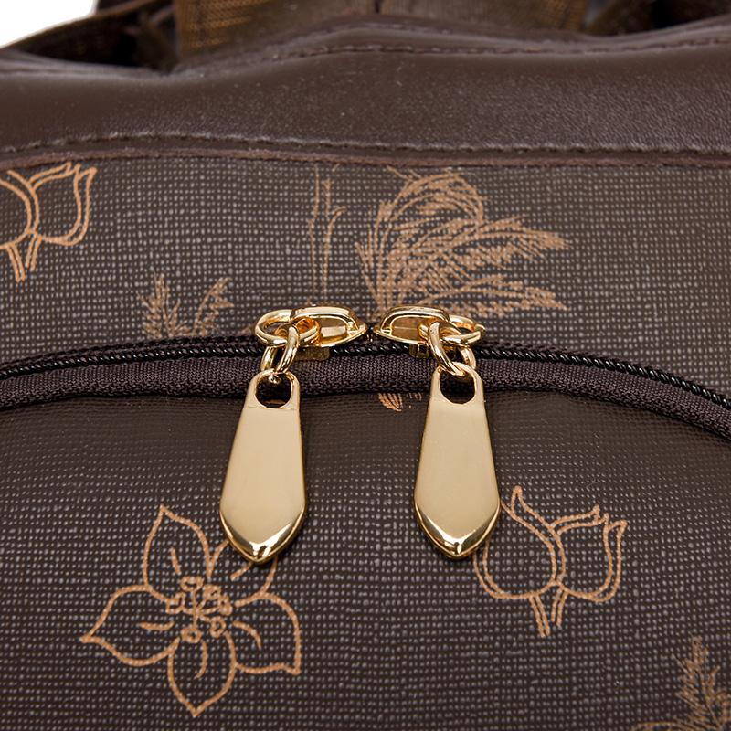 Рюкзак с принтом, женская сумка большой вместимости с защитой от краж, мягкий кожаный рюкзак для поездок на работу