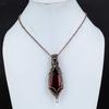Red Flash Labradorite Pendant, 999 Copper Wire Wrapped Jewelry, Gemstone Jewelry Pendant, Handmade Wedding Gift Jewelry