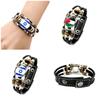 Израильско-палестинский кожаный браслет в европейском и американском панк-стиле, многослойный браслет из бусин