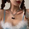 Ожерелье «Черная вишня» Женское Темная девушка Цепочка на ключицу Винтажное ожерелье Ювелирные изделия