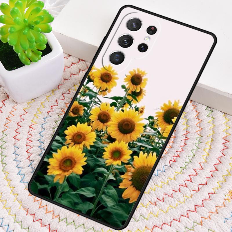 Летний чехол для телефона из ТПУ с подсолнухом для Samsung Galaxy note 10 pro S26 S25 S24 S23 S22 Ultra Plus S21 FE S20 Ударопрочный чехол