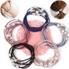 Poom/ Three-line Pearl Hair Tie 5P Fashion Bracelet Hair Tie