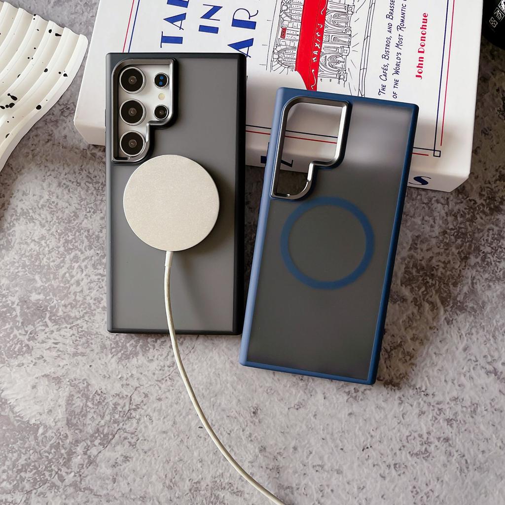 Suitable for Samsung S24Ultra Strong Magnetic Suction Mobile Phone Case S24plus High End Business Skin Feeling Non Yellowing Protective Case