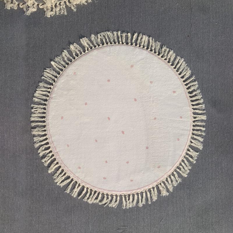 Круглый ковер с кисточками Винтажный ковер для детской комнаты Детская комната Гардеробная ковер у кровати