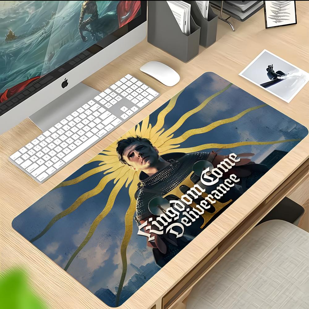 Realistic Historic Game Kkingdom Come Deliverance Mouse Pad Thick Stitched Edge Gaming Mousepad Large Nonslip Desk Mat