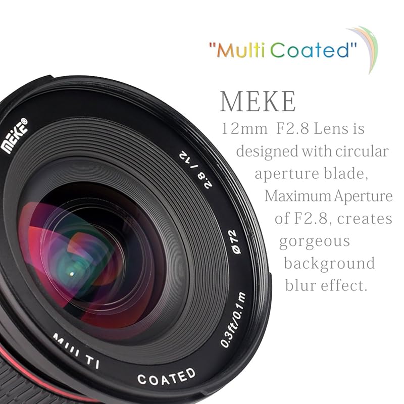[] Meike interchangeable lenses wide angle lens MK 12mm F2.8 SONY For E-mount Comes with Japanese instruction manual 19950001