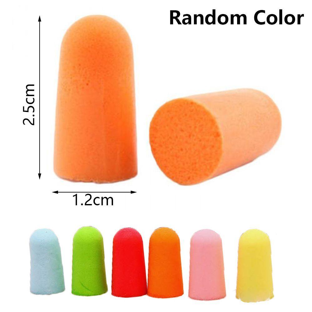 Random Color Sleeping Travel Rebound Anti-noise Soft Polyurethane Foam Tapered Earmuffs Earplugs