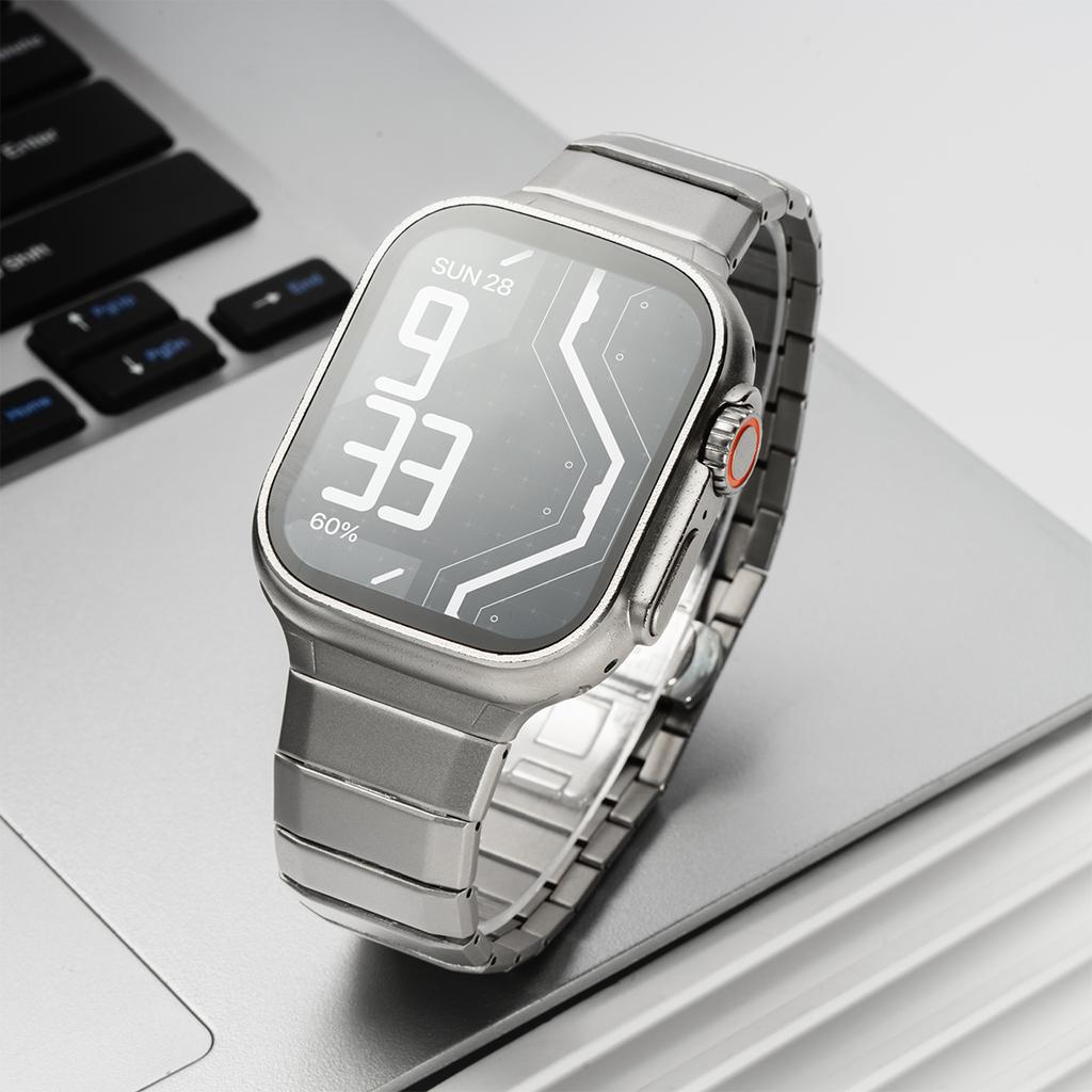 Luxury Metal Band For Apple Watch Ultra 3 49mm Business Stainless Steel Strap for Iwatch Series 11 10 9 8 7 6 5 4 SE3 42mm 44mm 45mm 46mm