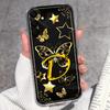 Для Samsung A17 A16 A15 A14 A13 A12 M16 M14 M13 M12 M10 Чехол для телефона из прозрачного ТПУ с красивой бабочкой и буквой, защита объектива, противоскользящий чехол для Samsung