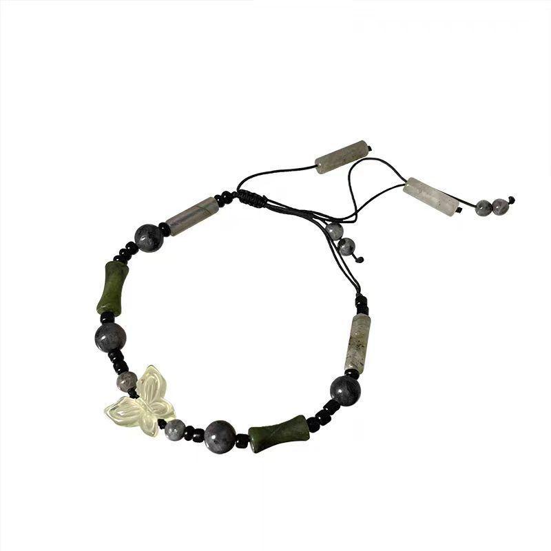 Браслет Lantingxu Butterfly Bamboo Zen: Изысканный, Легкая Роскошь, Новый Китайский Стиль
