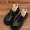 Японский колледж стиль толстая подошва базовые jk маленькие кожаные туфли женские 2025 новые весна и осень универсальные корейская версия круглый носок одинарные туфли