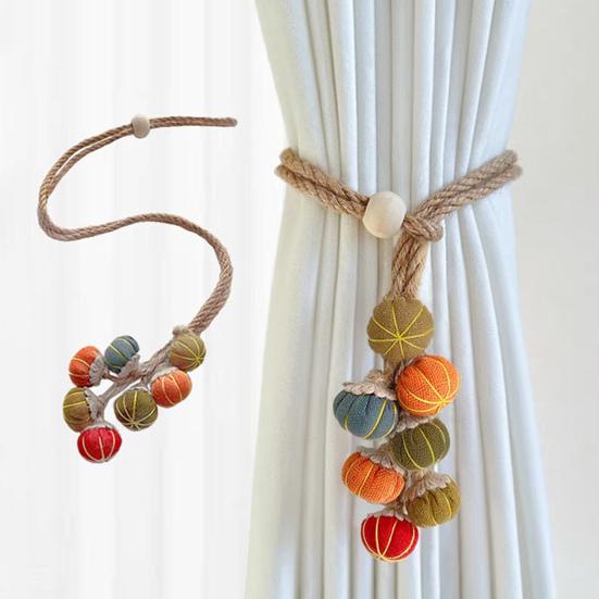 Хэллоуин Тыква Подхват для штор Фермерский дом Регулируемый ремешок Фрукт Овощ Декоративная драпировка Держатели для оконных штор Подхваты Аксессуары для штор