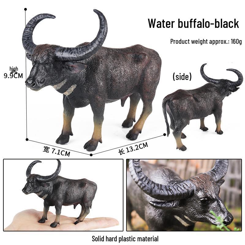 Cognitive Animal Model Toy: Dairy Cow, Buffalo, Yellow Cattle, Rhinoceros, Simmental Bull