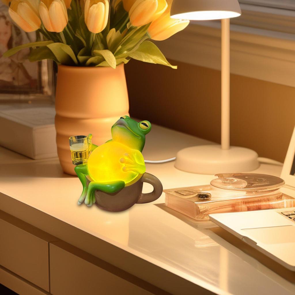 Frog Light Frog Decor Funny Modern Baby Night Light Funny Desk Lamp for Kids Toddler Bedroom Bedside Nursery Home Decor Indoor