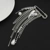 SHIXIN Trendy Charm Metal Heart Brooch Women Hyperbole Silver Color Imitation Pearl MultiLayer Tassel Brooches Jewelry Accessory
