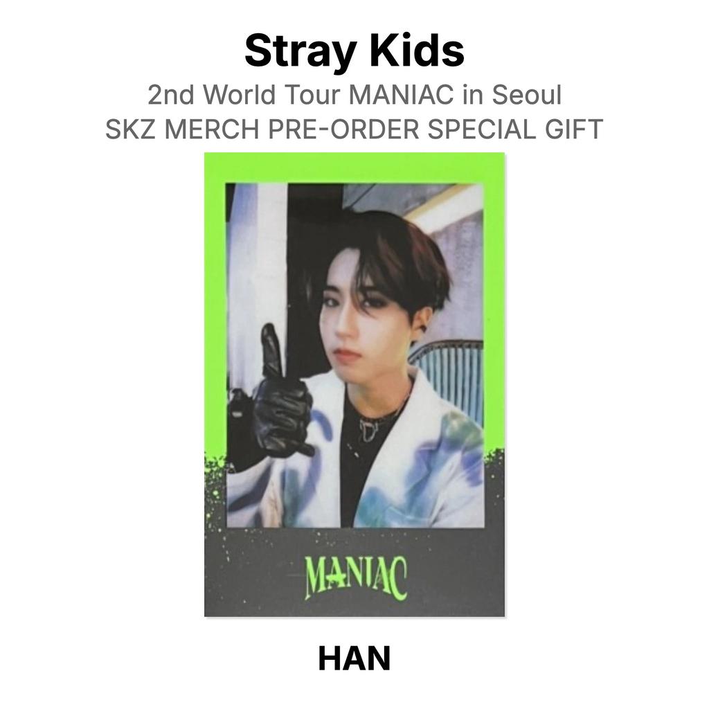 Stray Kids 2-й Мировой Тур MANIAC в Сеуле SKZ MERCH ПРЕДЗАКАЗ СПЕЦИАЛЬНЫЙ ПОДАРОК Официальная Фотокарточка
