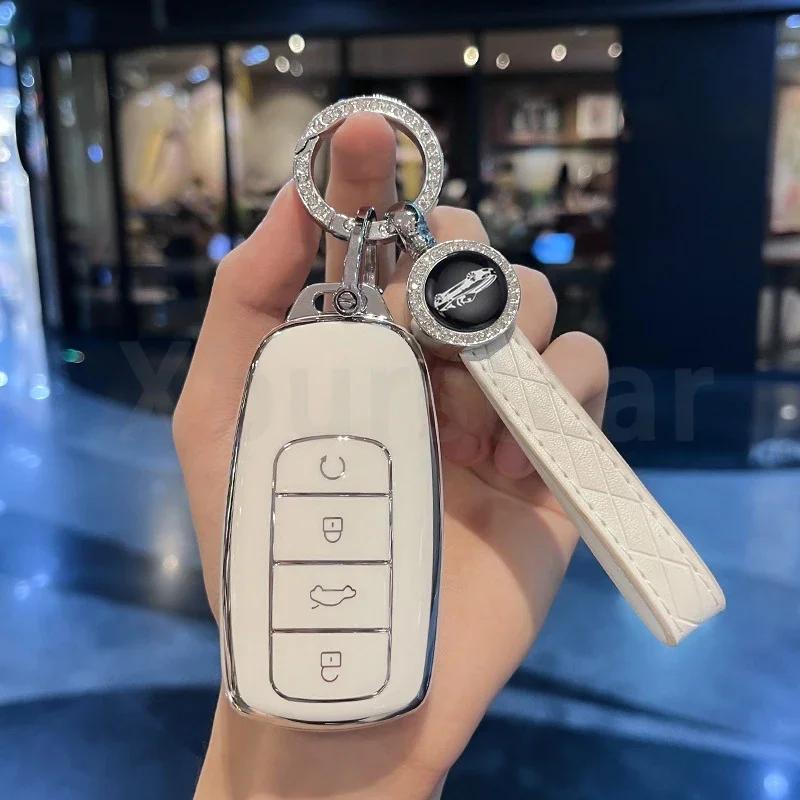 Силиконовый Чехол-Держатель для Ключа TPU для Chery Tiggo 8 Pro Tiggo 8plus New 5 Plus 7 Pro 4 Tiggo 4 5X 7 Pro 8 Exeed Txl Tx Lx Чехол-Крышка для Автомобильного Ключа