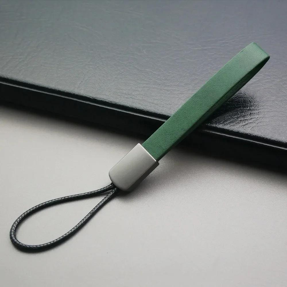 Custom Name Simplicity Keychain Short Lanyard Wrist Rope Anti-lost Keyring Car Moto Bag Pendant for Fashion Key Ring Chain Gift