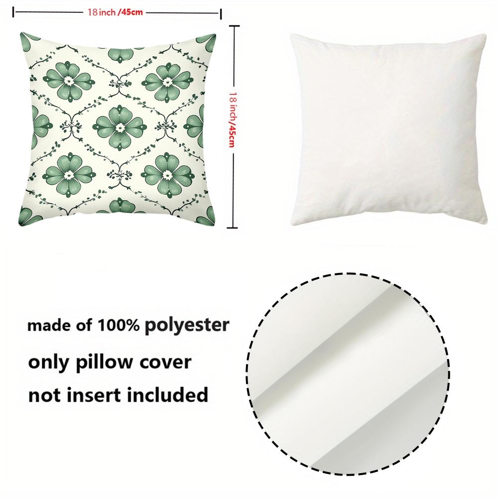 1 Pieces Vintage Green Floral Trellis Throw Pillow Covers Pattern Cushion Cover Suitable For Sofa Bedroom Car Pillow Cover