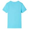 Kinder Kurzarmshirt Aquablau 116
