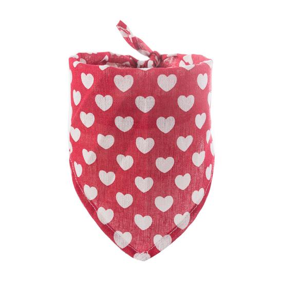 Банданы для собак, моющийся дышащий шейный платок с рисунком сердца, нагрудник для домашних животных, треугольный шарф