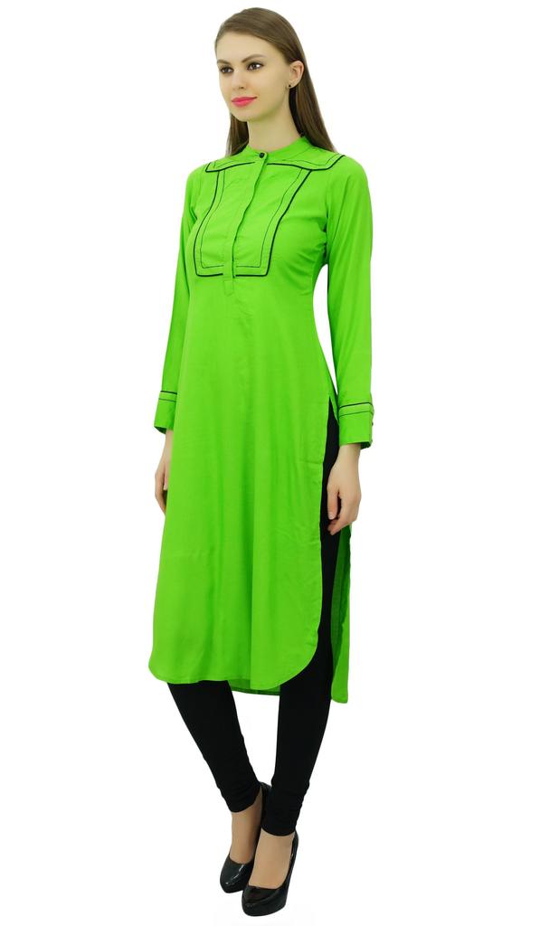 Phagun Дизайнерская индийская пенджабская курта из вискозы для женщин, этническая прямая повседневная туника