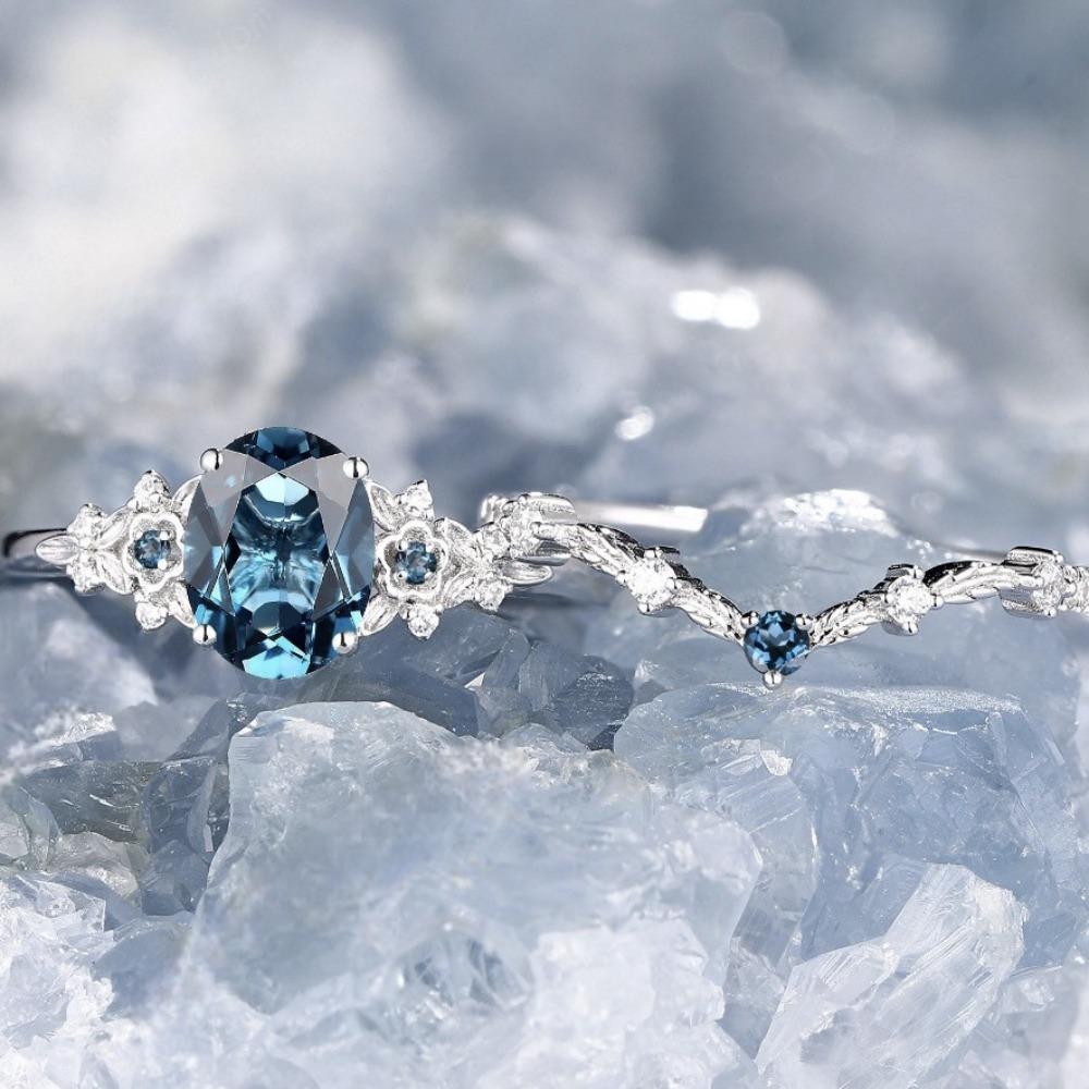 Роскошные кольца высокого класса в европейском и американском стиле, модный набор, парное кольцо, инкрустированное синтетическим александритом