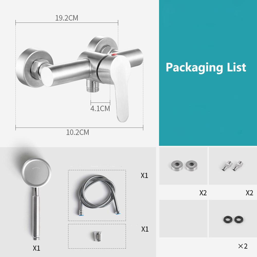 Душевая головка с клапаном для смешивания, простой смеситель для душа, тройной смеситель для ванной, горячая и холодная душевая головка