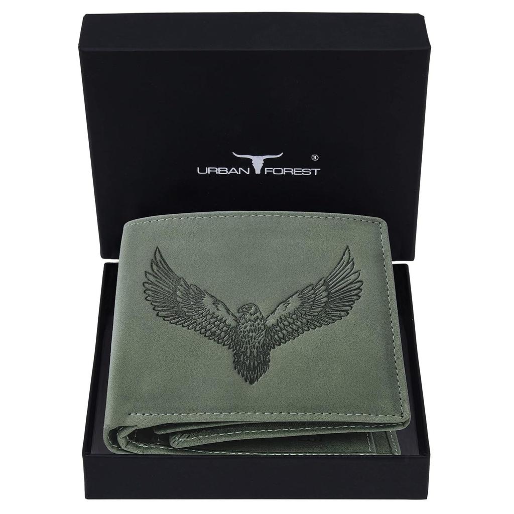 Мужской кожаный кошелек Zeus Vintage Green