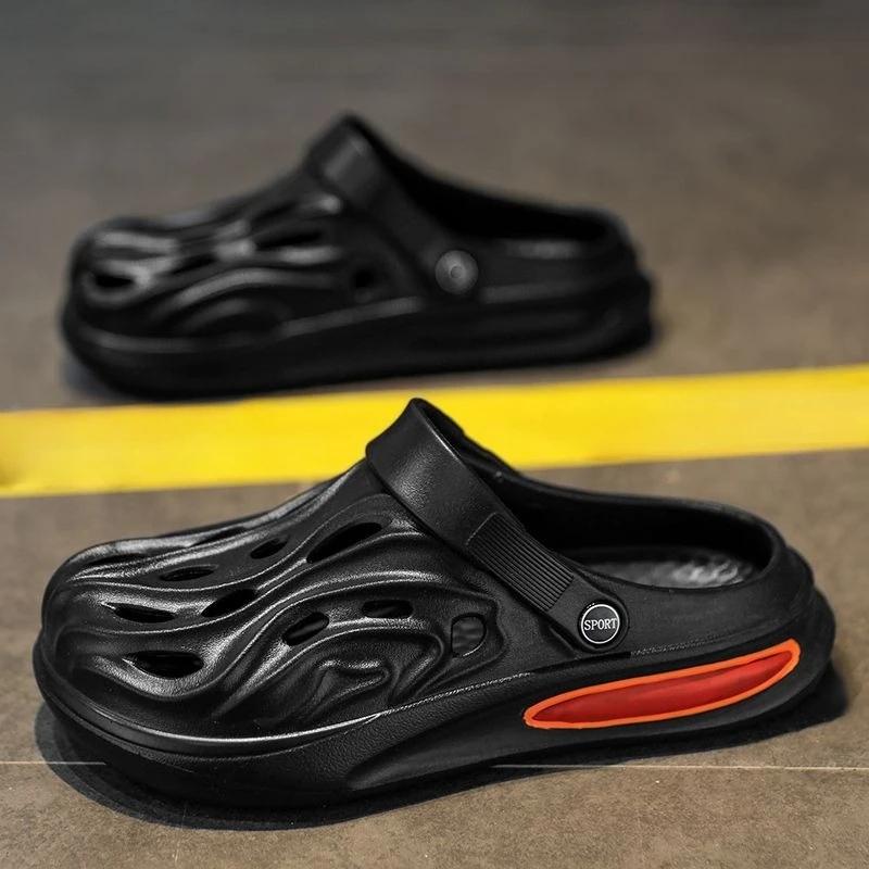 Пляжная мужская обувь Обувь с отверстиями Мягкая Распродажа Открытый носок Цвет Оптом Дорогая Новинка Тренд 2025 Босоножки мужские