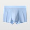 Men Boxers Bulge Pouch Thin Seamless Ice Silk Mid Waist Mesh High Elasticity Solid Color Moisture-wicking Men Underpants Daily Sport Underwear