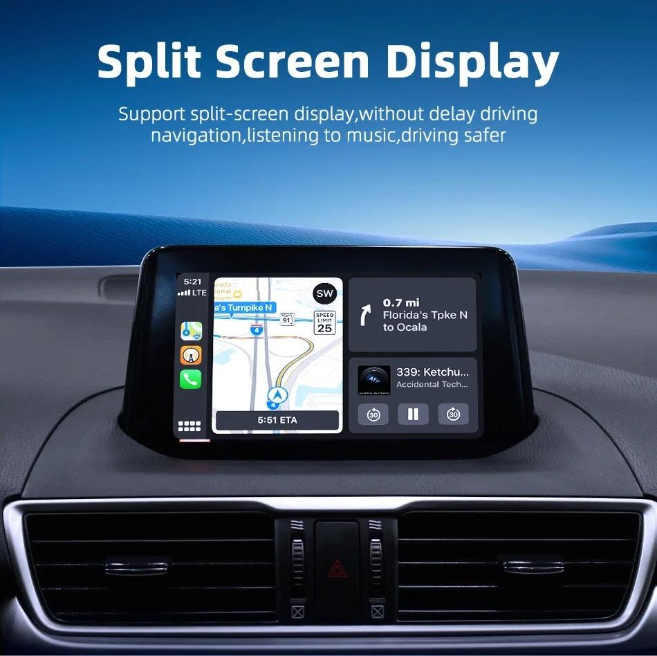 2 in 1 Mini Wireless CarPlay Adapter Android Auto Plug&Play Wireless Smart Car AI Box Intelligent Systems Car Accessories