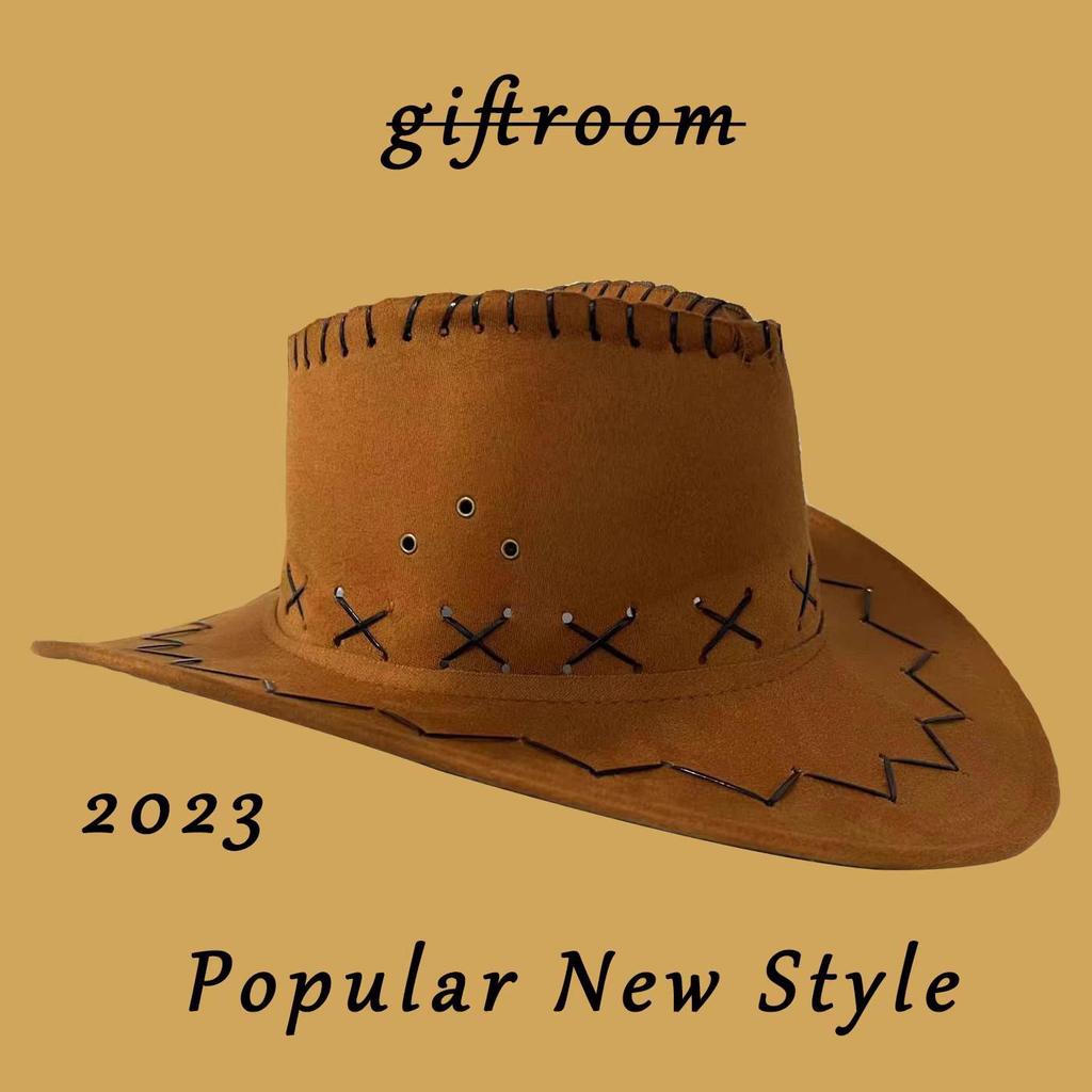 Женская ковбойская шляпа в стиле вестерн, ретро, с широкими полями для защиты от солнца - пляжная шляпа в европейском и американском стиле