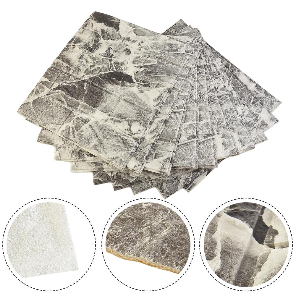 10x Large 3D Tile Brick Wall Sticker Self-adhesive Waterproof Foam Panel Set